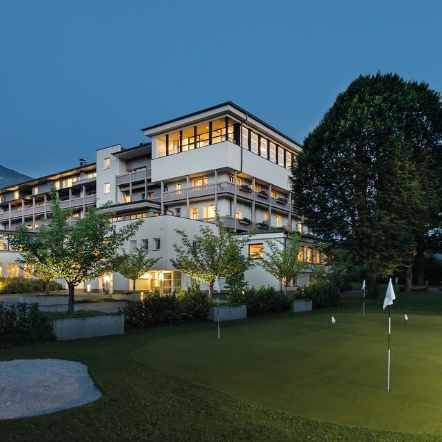 Blue houPark Igls exterior view in summer r summer