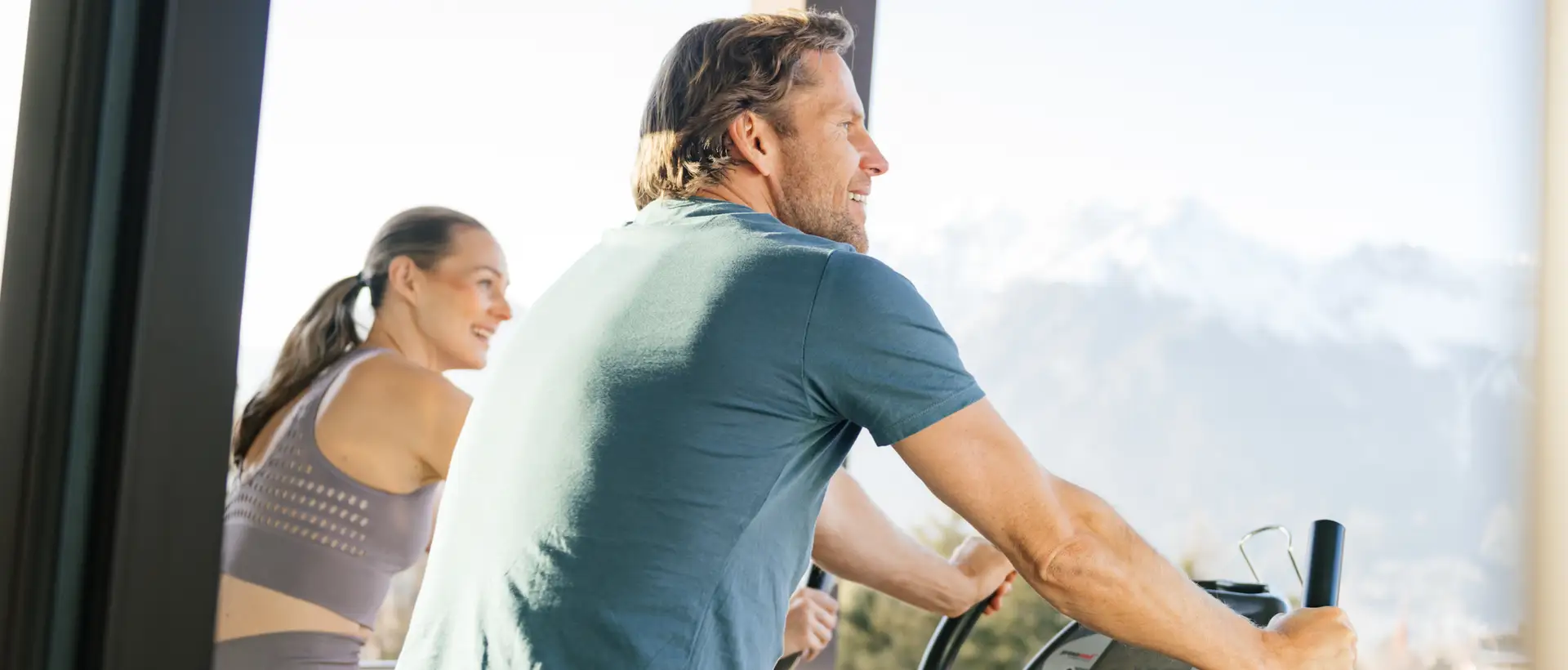 Ergometer mit Karwendelblick