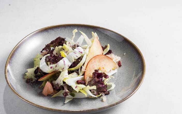 Bittersalat mit Dressing