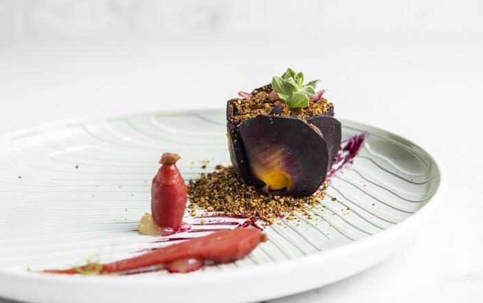 Pochiertes Karottentörtchen