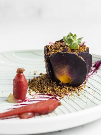 Pochiertes Karottentörtchen