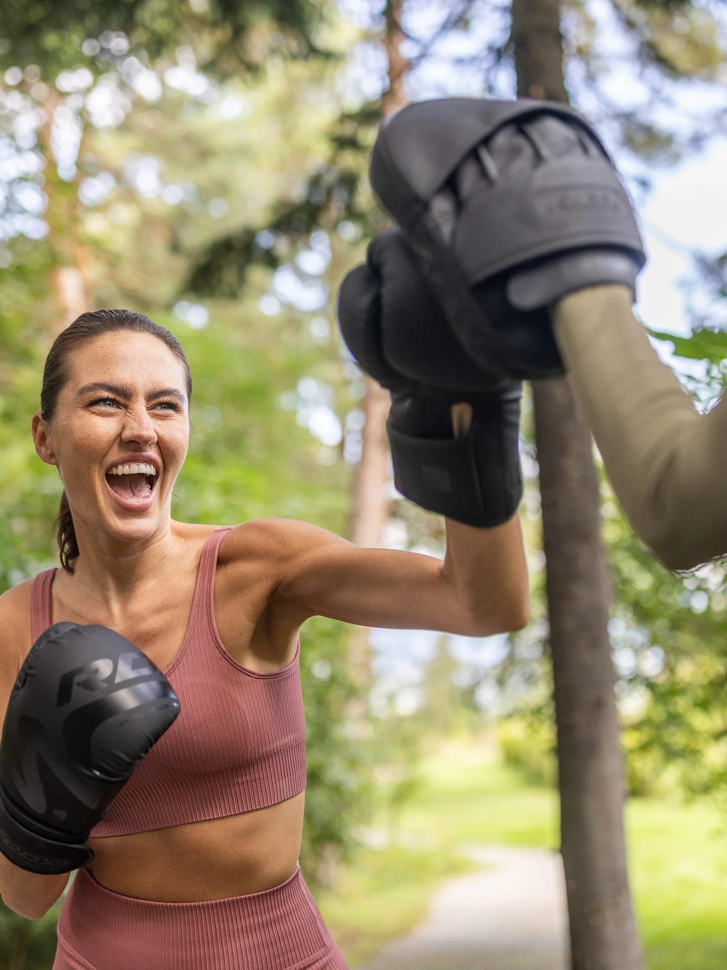 Boxtrainig im Park Igls